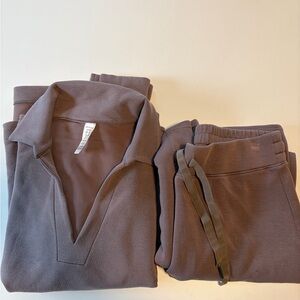 Women's Greige Fleece Set Spanx Super Comfy